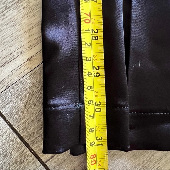 Adoore Gent Asymmetric Satin Wide Leg Pants in Black - Picture 7 of 10